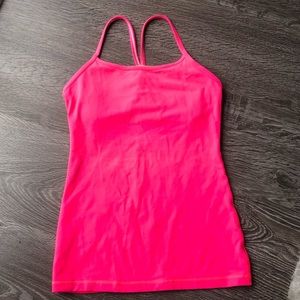 Lululemon power Y tank hot pink!